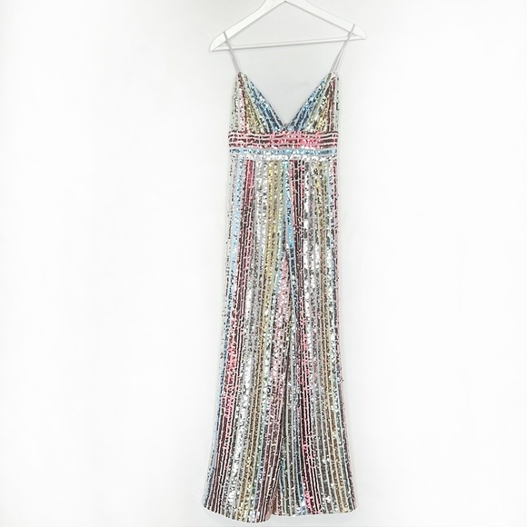 SAYLOR Jojo Sequin Jumpsuit XS V-Neck - Picture 4 of 14